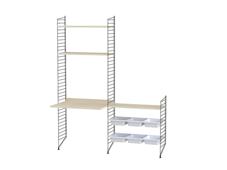 Kinderzimmer, Bundle E von String Furniture - Schwarz - Esche - Jacobsen Plus