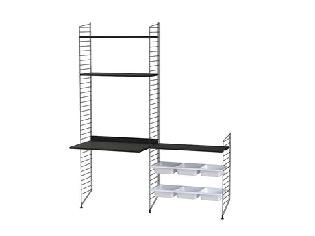 Kinderzimmer, Bundle E von String Furniture - Schwarz - schwarze Esche - Jacobsen Plus