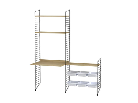 Kinderzimmer, Bundle E von String Furniture - Schwarz - Eiche - Jacobsen Plus