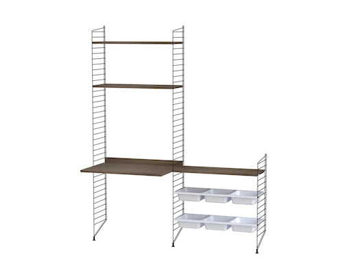 Børneværelse, bundle E fra String Furniture - Sort - valnød - Jacobsen Plus