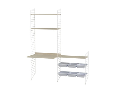 Kinderzimmer, Bundle E von String Furniture - Weiß - Esche - Jacobsen Plus