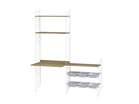 Kinderzimmer, Bundle E von String Furniture - Weiß - Eiche - Jacobsen Plus