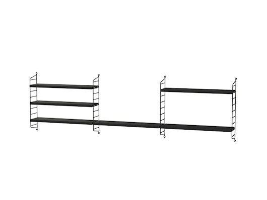 Børneværelse, bundle H fra String Furniture - Sort - sort ask - Jacobsen Plus