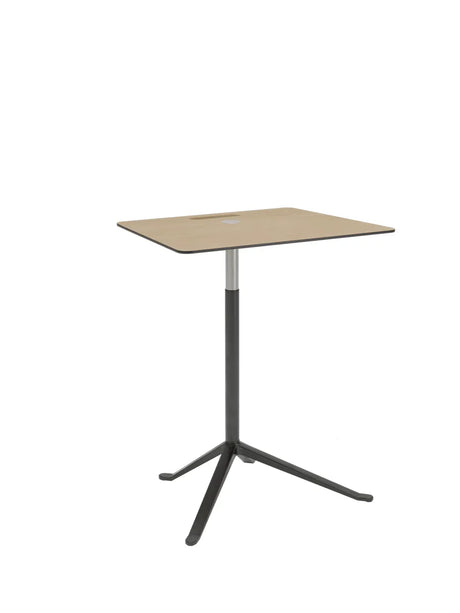 Little Friend Tisch, quadratisch von Kasper Salto - Eg-Furnier / Lackiert Schwarz / Höhenverstellbar - Jacobsen Plus