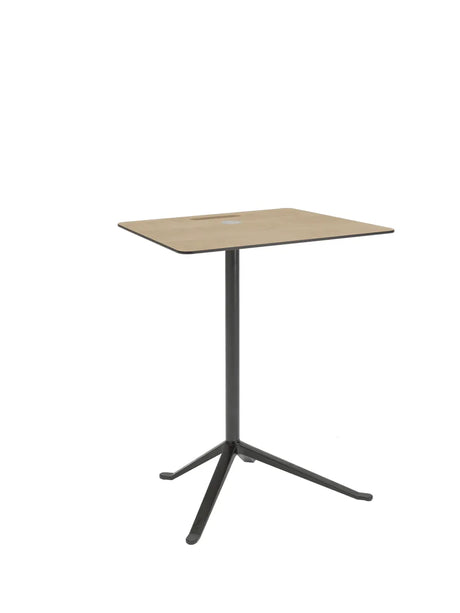 Little Friend Tisch, quadratisch von Kasper Salto - Eg-Furnier / Lackiert Schwarz / Höhenverstellbar - Jacobsen Plus
