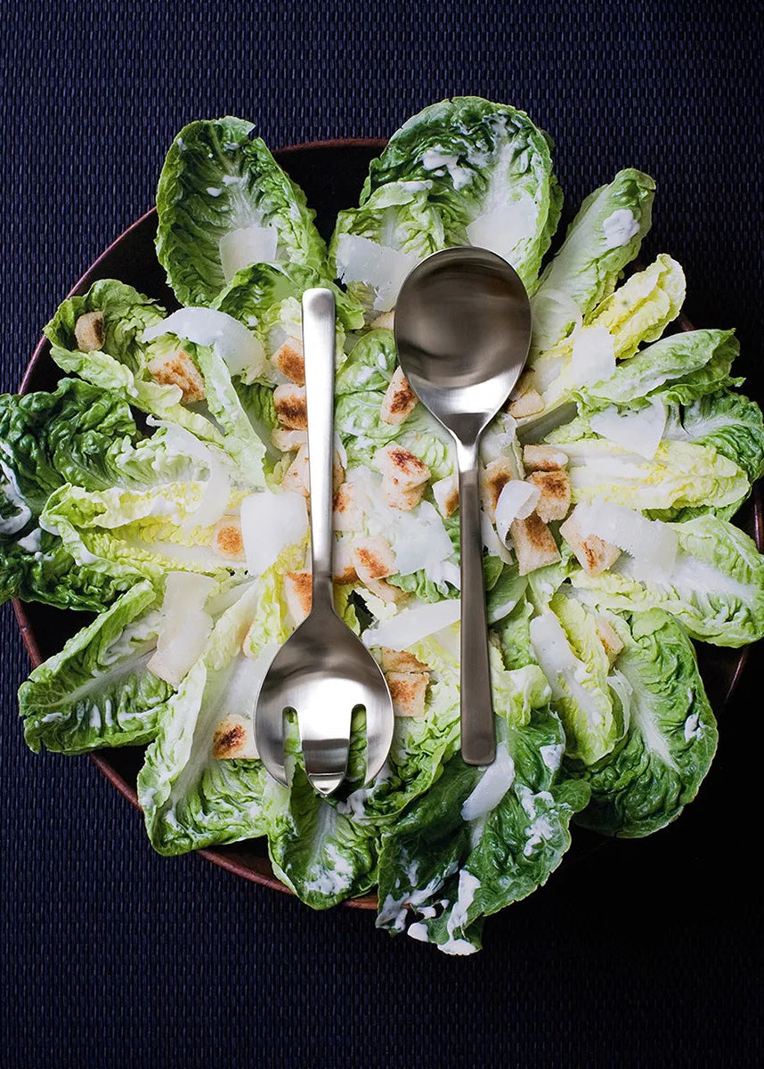 Grand Prix Salatbestik in poliertem Stahl, klein von Kay Bojesen - 2 - Jacobsen Plus