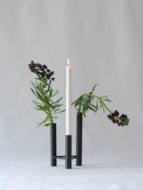 VISTA Vase und Kerzenständer, Schwarz von Kay Bojesen - 4 - Jacobsen Plus