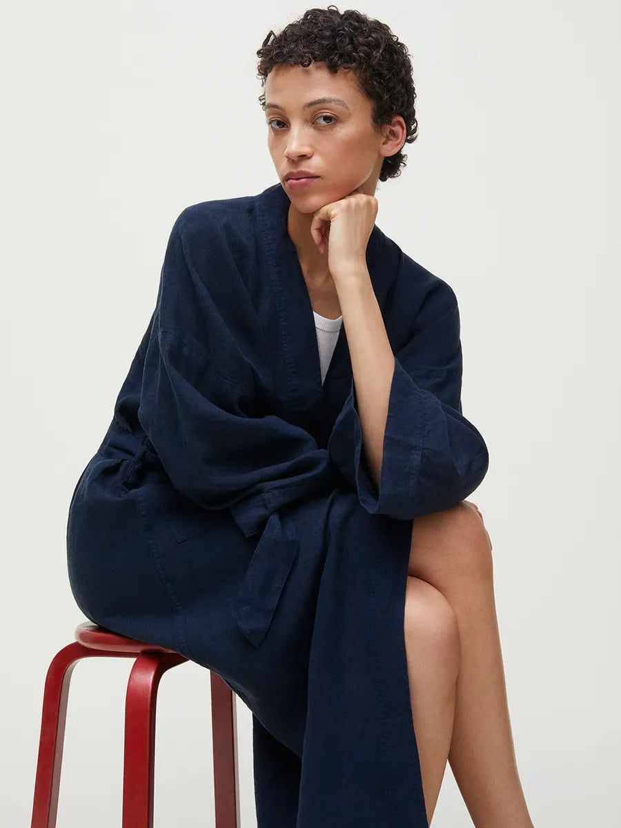 Kimono Linen, navy von Aiayu - 3 - Jacobsen Plus