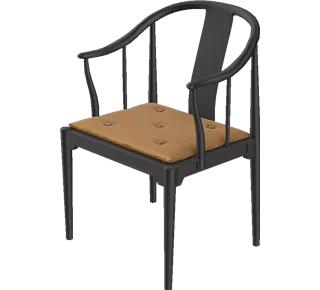 China-Stuhl von Hans J. Wegner - Kirsche / Aura / Schwarz-braun - Jacobsen Plus