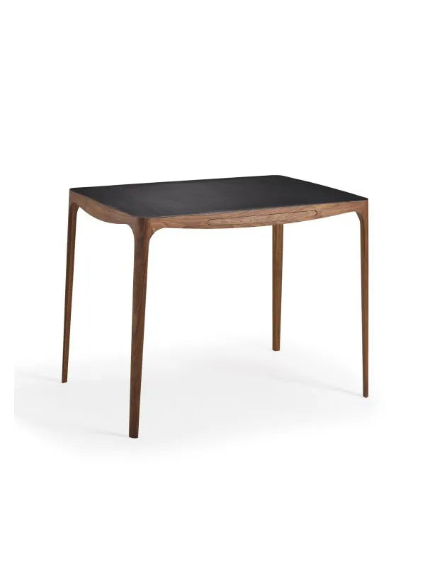 Ro Schreibtisch AK1310 von Naver Collection - Walnuss / Leder, Schwarz - Jacobsen Plus