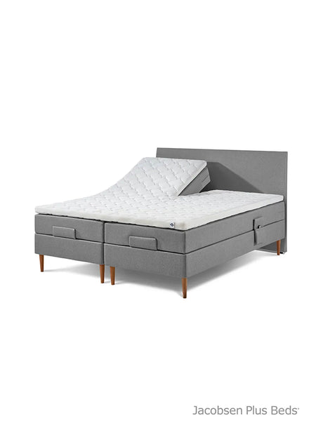 Jacobsen Plus Beds – Elevationsbett, Grau - 180 x 200 cm / Medium-medium - Jacobsen Plus