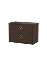 Modul m. To Skuffer, B58 fra String - Mørk eg - Jacobsen Plus