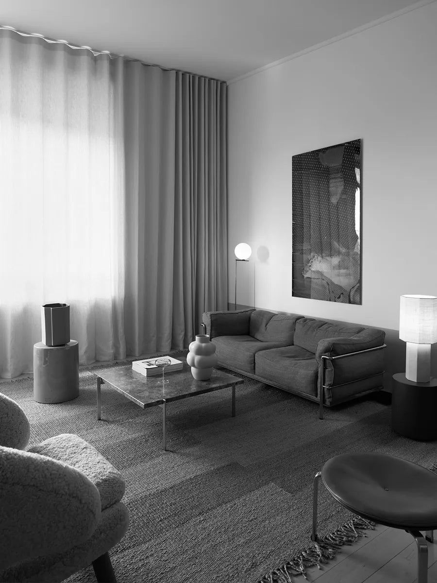 The Eight Over Eight Lamp Large, Beige Travertin fra Louise Roe - 4 - Jacobsen Plus