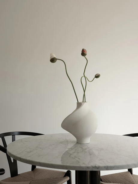 Pirout Vase 01, Keramik von Louise Roe - Grau mit Schliff - Jacobsen Plus