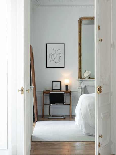 The Eight Over Eight Lamp Small, grey marble von Louise Roe - Messing - Jacobsen Plus