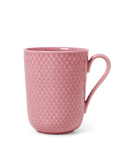 Rhombe krus m. hank, rosa fra Lyngby Porcelæn