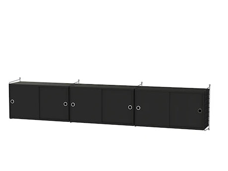 Reol, Living room D fra String - Sort - sort ask - Jacobsen Plus