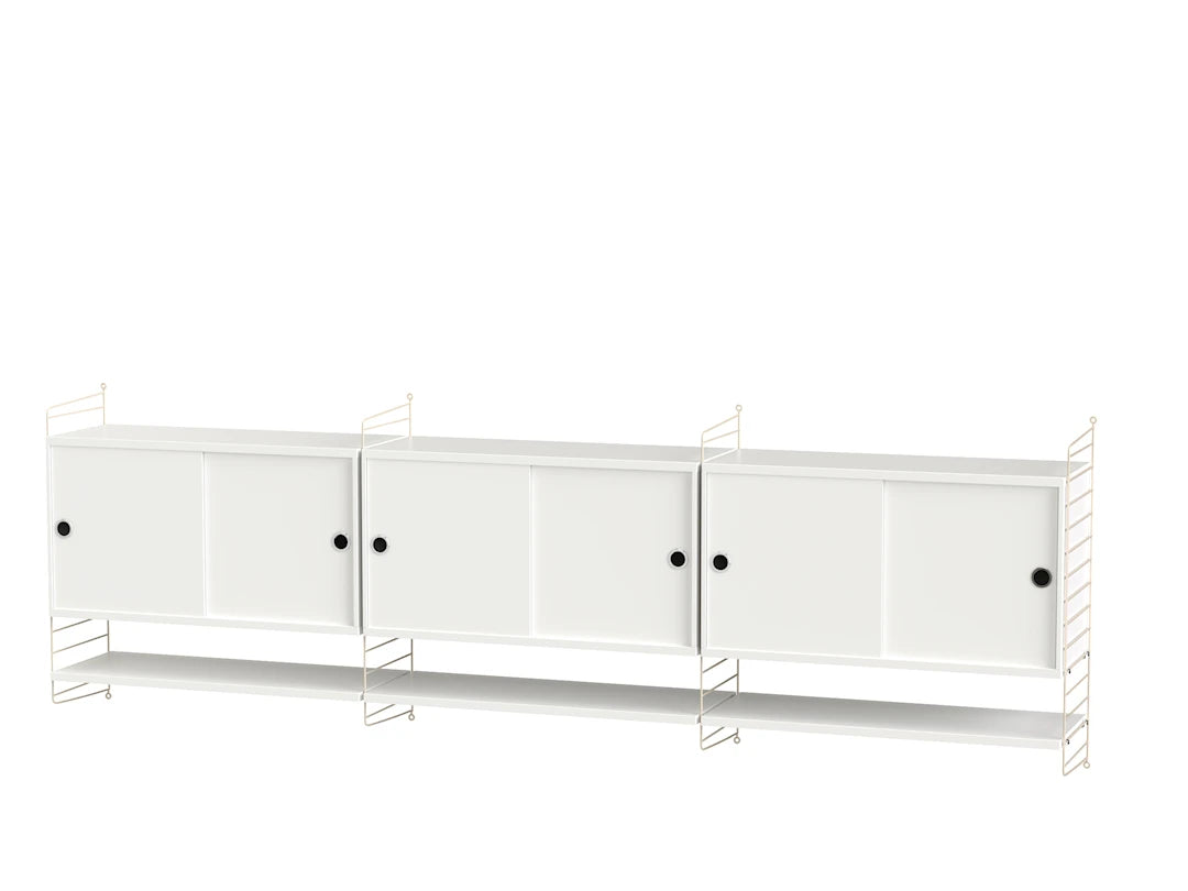 Reol, Living room E fra String - Hvid - beige - Jacobsen Plus