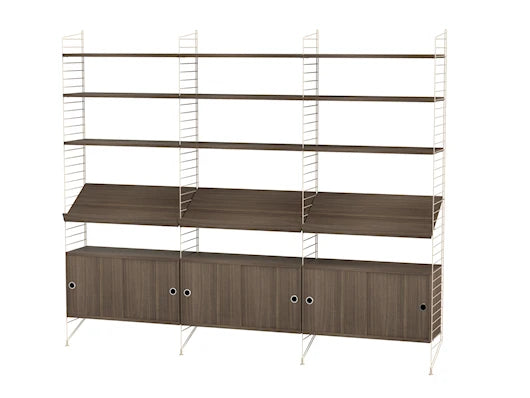 Reol, Living room G fra String - Beige - valnød - Jacobsen Plus