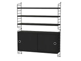 Regal, Living Room I fra String - Schwarz - schwarze Esche - Jacobsen Plus