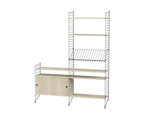 Reol, Living room K fra String - Sort - ask - Jacobsen Plus