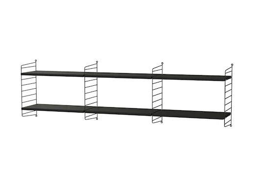 Reol, Living room O fra String - Sort - sort ask - Jacobsen Plus