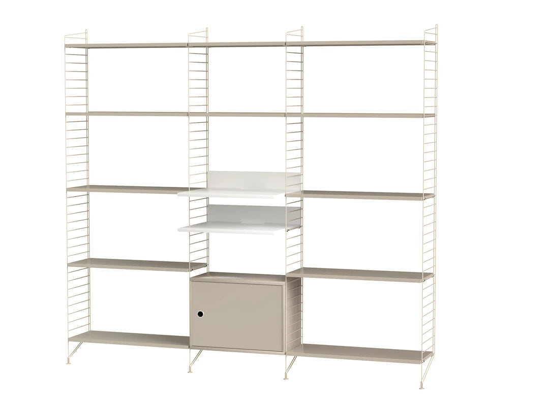 Reol, Living room Q fra String - Beige - beige - Jacobsen Plus