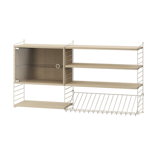 Regal, Living room S von String - Beige - Esche - Jacobsen Plus