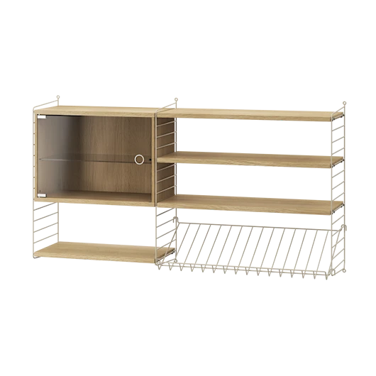 Regal, Living room S von String - Beige - Eiche - Jacobsen Plus
