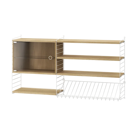 Reol, Living room S fra String - Hvid - eg - Jacobsen Plus