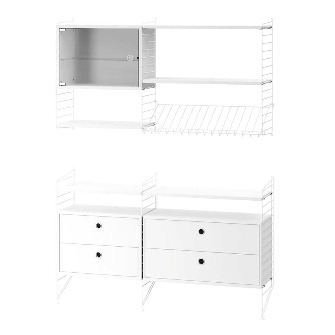Reol, Living room T fra String - Hvid - hvid - Jacobsen Plus