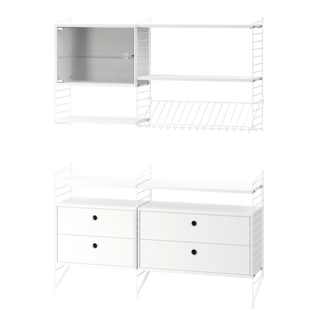 Reol, Living room T fra String - Hvid - hvid - Jacobsen Plus