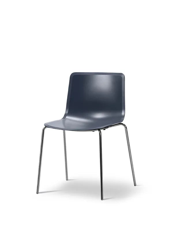Pato Stol fra Fredericia Furniture - Dark blue / Krom - Jacobsen Plus