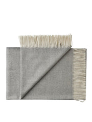 La Paz Plaid, light grey fra Silkeborg Uldspinderi