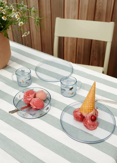Siva Printed Tableware Set, sea creature/sandy fra Liewood - 2 - Jacobsen Plus