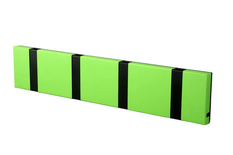 KNAX Garderobenleiste mit vier Knager von LoCa - Limette / Schwarze Haken - Jacobsen Plus