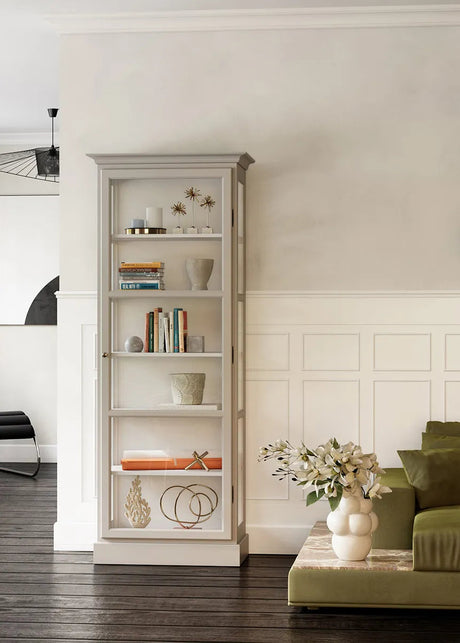 Vitrinenschrank Classic V1, hellgrau von Lindebjerg Design - 2 - Jacobsen Plus