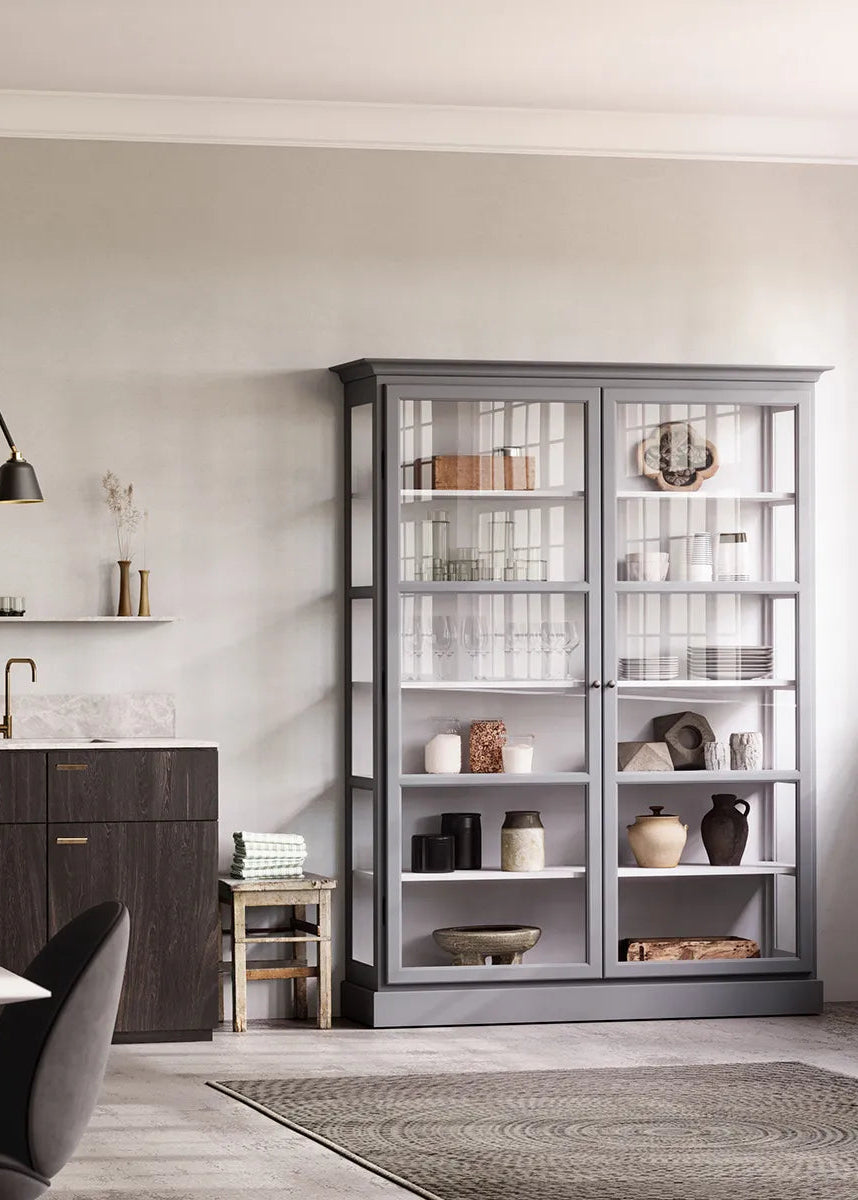 Vitrinenschrank Classic V2, anthrazit von Lindebjerg Design - 2 - Jacobsen Plus