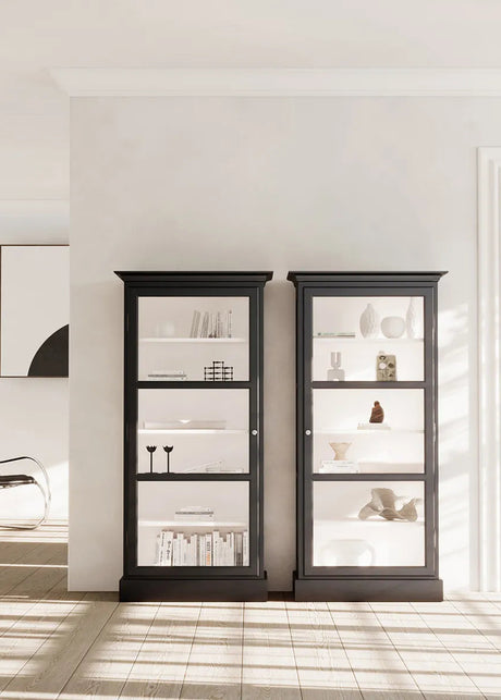 Vitrinenschrank Classic V3, Schwarz von Lindebjerg Design - 2 - Jacobsen Plus