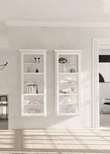 Wandmontierter Vitrinenschrank Classic V4, Weiß von Lindebjerg Design - 2 - Jacobsen Plus