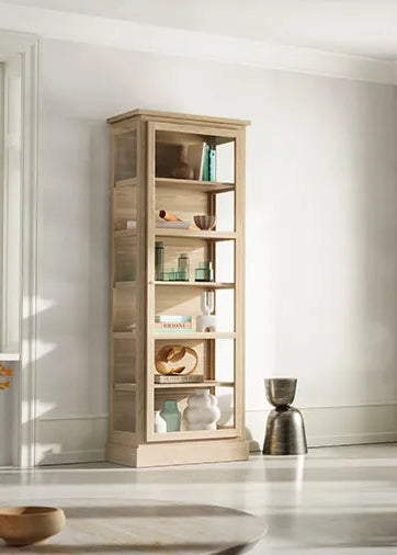 Vitrinenschrank N1, light oak von Lindebjerg Design - 2 - Jacobsen Plus