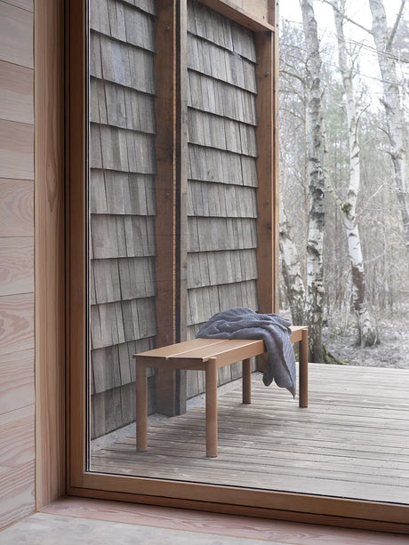 Linear Steel Bench, 110 cm von Muuto - Anthrazit Schwarz - Jacobsen Plus