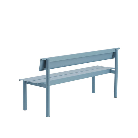 Linear Steel Gartenbank mit Rückenlehne 170 cm von Muuto - Schwarz - Jacobsen Plus