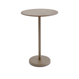 Linear Steel cafébord Ø70 cm, H105 cm fra Muuto - Taupe - Jacobsen Plus