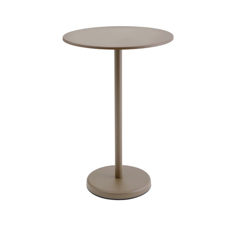 Linear Steel Café-Tisch Ø70 cm, H105 cm von Muuto - Taupe - Jacobsen Plus