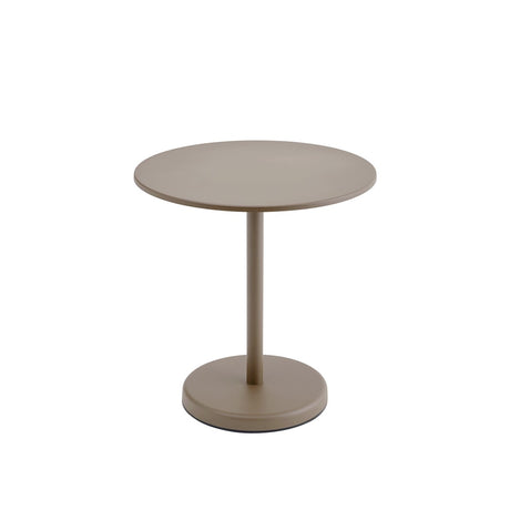 Linear Steel Café-Tisch Ø70 cm, H73 cm von Muuto - Taupe - Jacobsen Plus