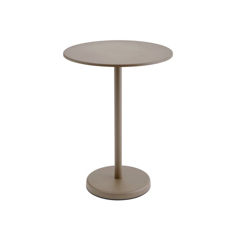 Linear Steel Cafétisch Ø70 cm, H95 cm von Muuto - Taupe - Jacobsen Plus