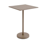 Linear Steel cafébord 70x70cm, H105 cm fra Muuto - Taupe - Jacobsen Plus