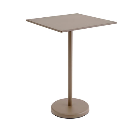 Linear Steel Café-Tisch 70x70cm, H105 cm von Muuto - Taupe - Jacobsen Plus