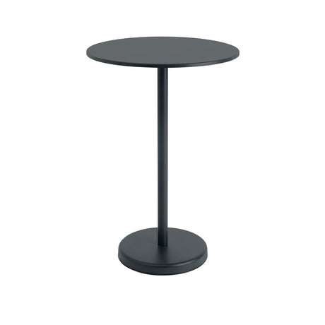 Linear Steel Café-Tisch Ø70 cm, H105 cm von Muuto - Schwarz - Jacobsen Plus